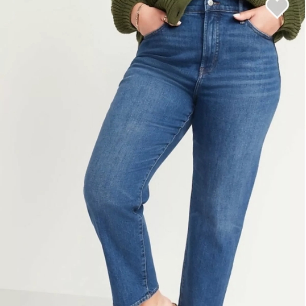 NWT Old Navy Sky-Hi Straight leg Jeans Size 14